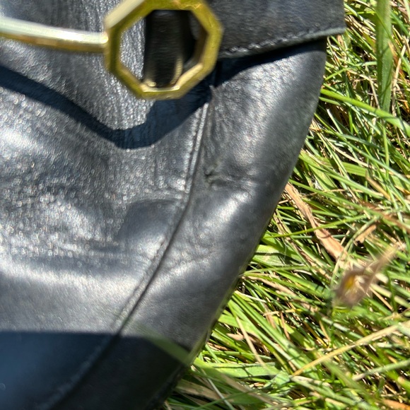 Black Louise et Cie Loafers With Gold Buckle - Picture 3 of 5